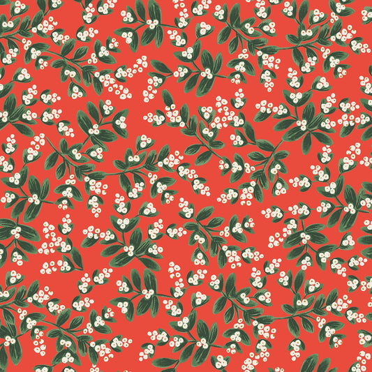 Mistletoe - Red - Rifle Paper Co. Holiday Classics - homesewn