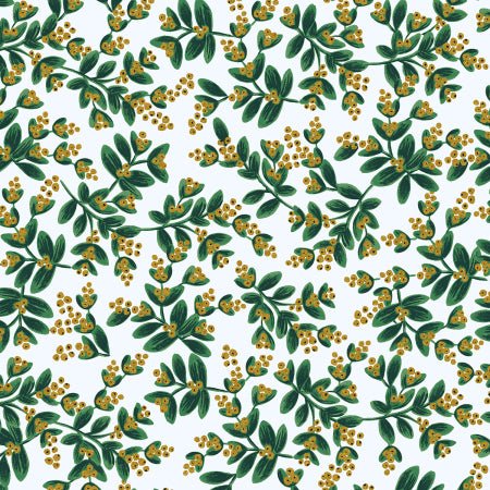 Mistletoe - White - Rifle Paper Co. Holiday Classics - homesewn