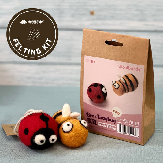 Needle Felting Bee & Ladybug Kit - homesewn