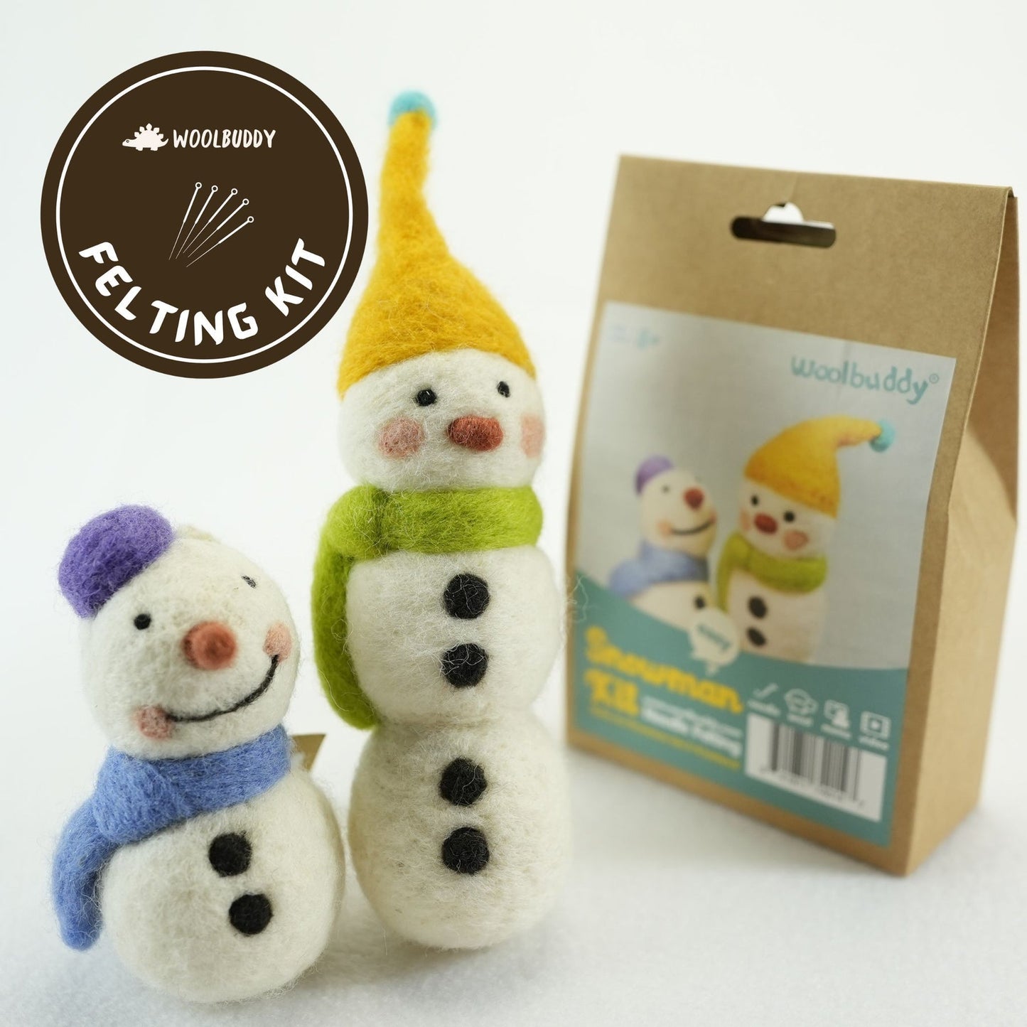 Needle Felting Snowman Kit - homesewn