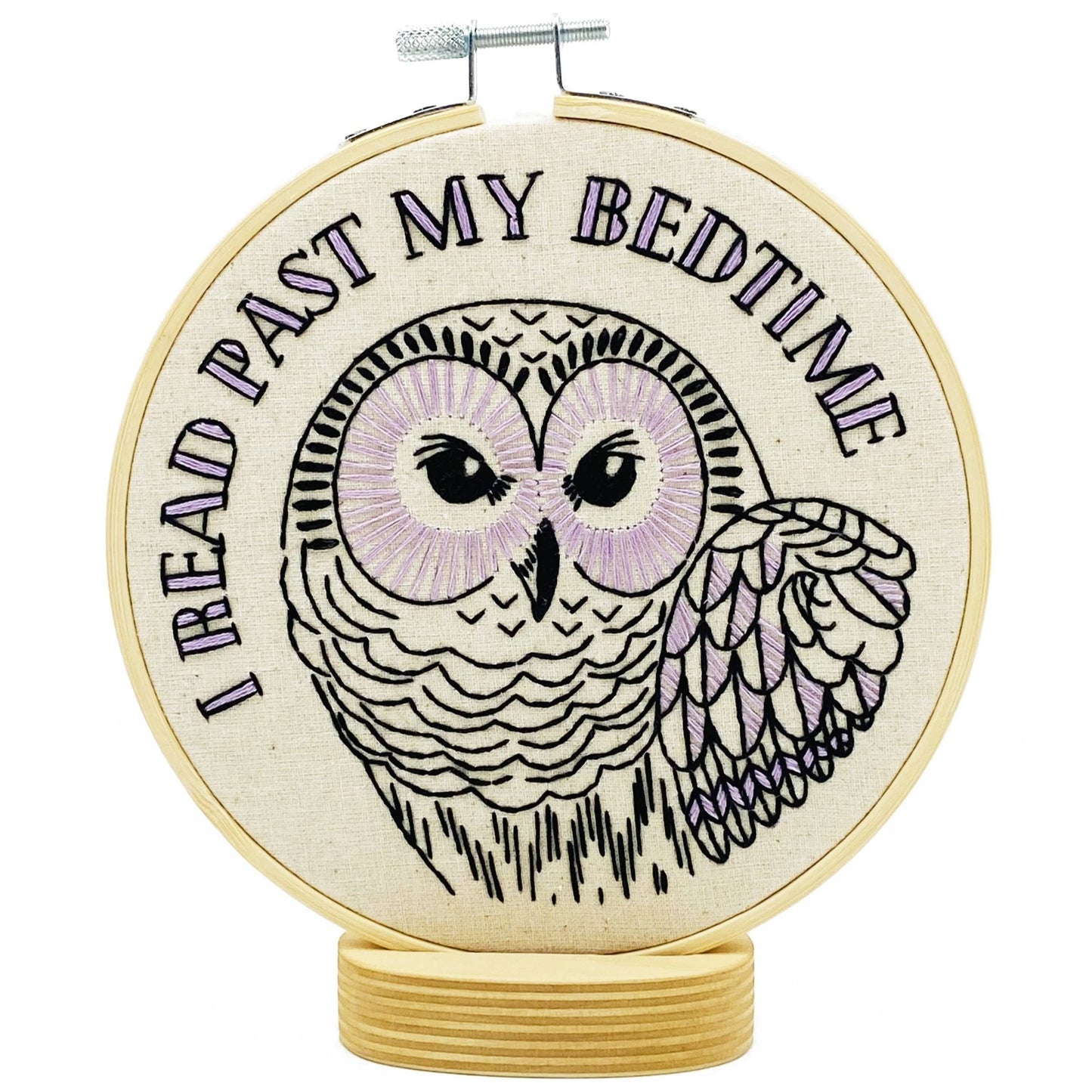 NEW! I read past my bedtime Complete Embroidery Kit - homesewn