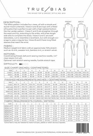 Nikko Top/Dress Pattern - homesewn