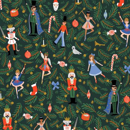 Nutcracker - Evergreen - Rifle Paper Co. Holiday Classics - homesewn