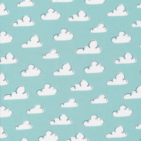 ORGANIC Summer Sky Teal - Dog Days of Summer - 227413 - homesewn