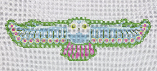 Owl - 18 mesh - Handpainted Needlepoint Canvas - homesewn