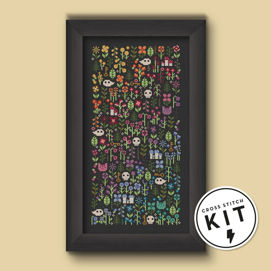 Rainbow Garden Cross Stitch Kit - homesewn