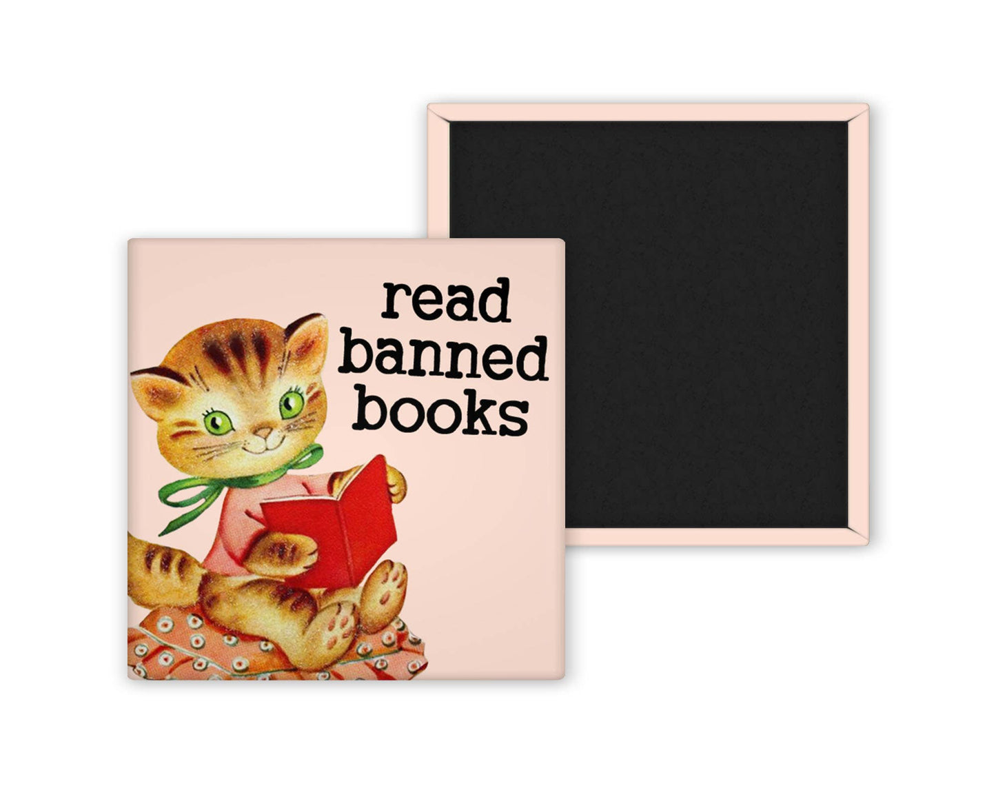 Read Banned Books Cat Magnet - homesewn