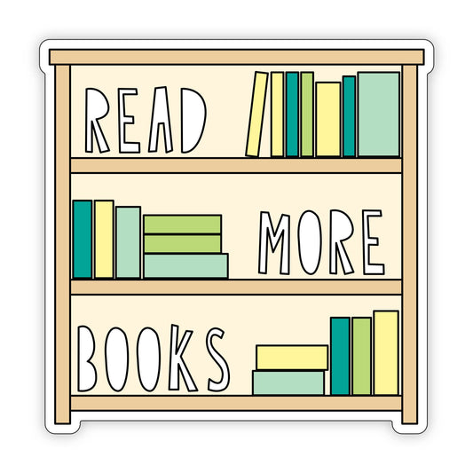 Read More Books - 3" vinyl sticker - homesewn