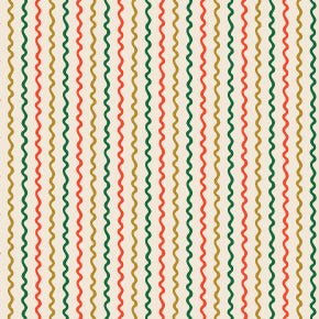 Rifle Paper Co. Basics - Ribbon Stripe - Cream Metallic Fabric - homesewn