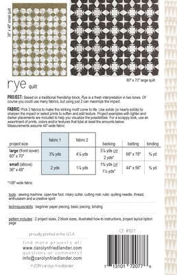 Rye Quilt Pattern - homesewn