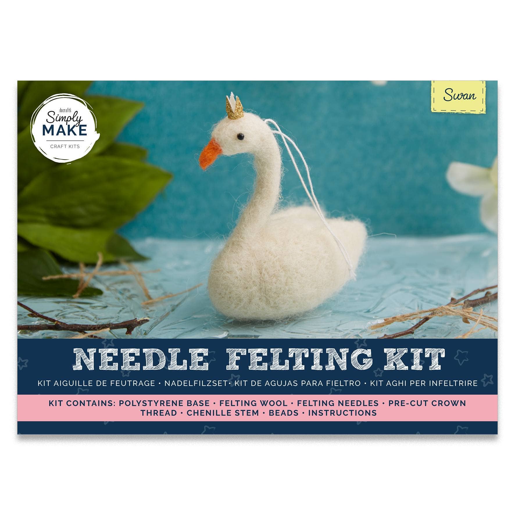 Simply Make Needle Felting Kit - Swan - homesewn