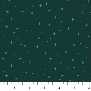 Star Spark - Green - Figo Quilting Cotton - homesewn