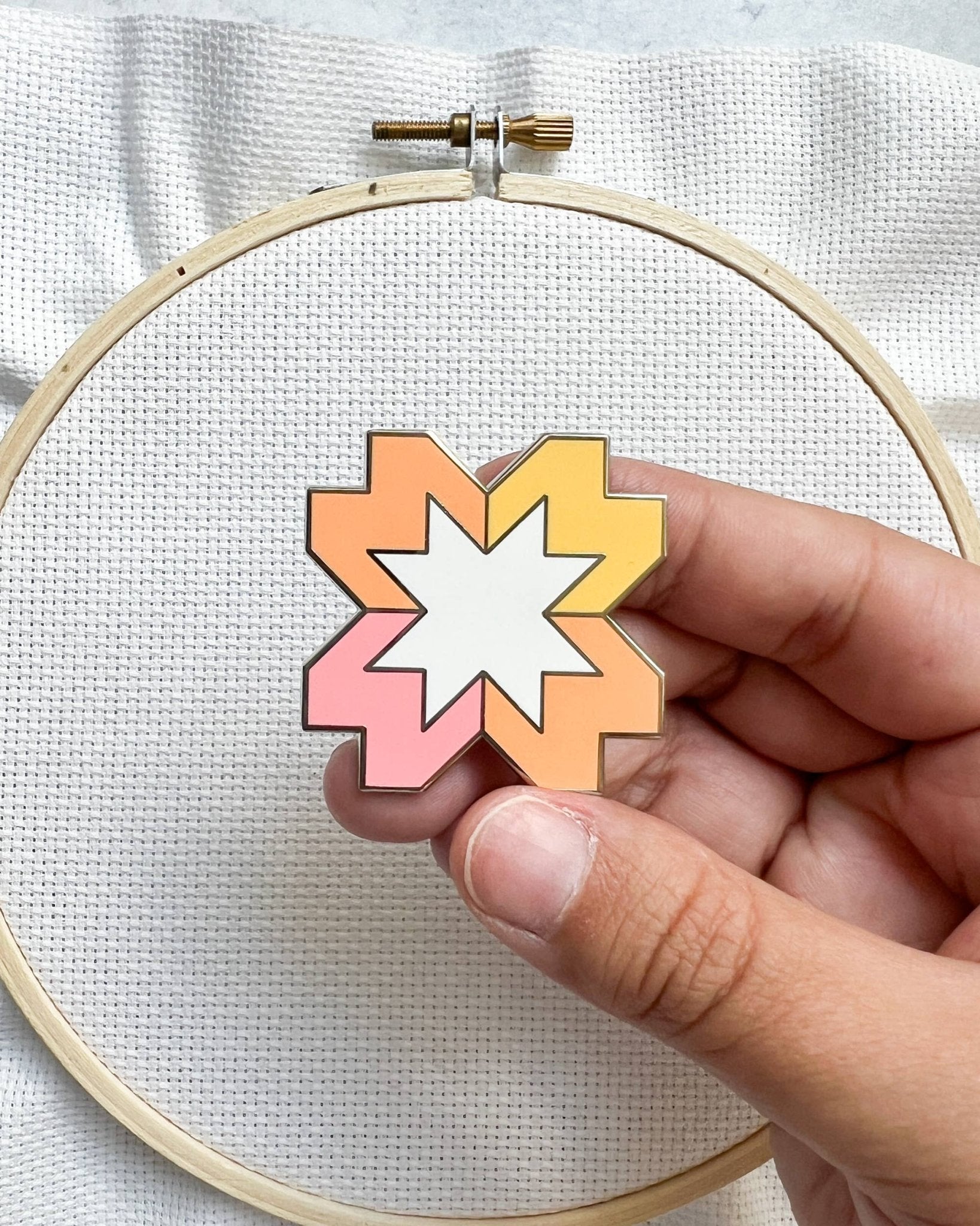 Starlight Orange Needle Minder - homesewn