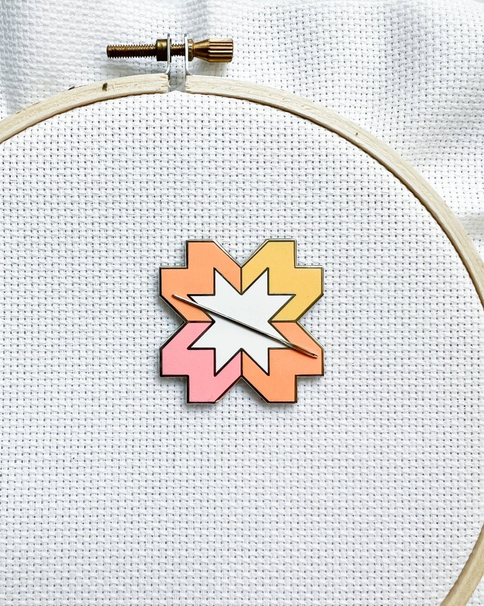 Starlight Orange Needle Minder - homesewn