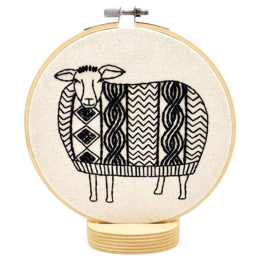 Sweater Weather Sheep Complete Embroidery Kit - homesewn