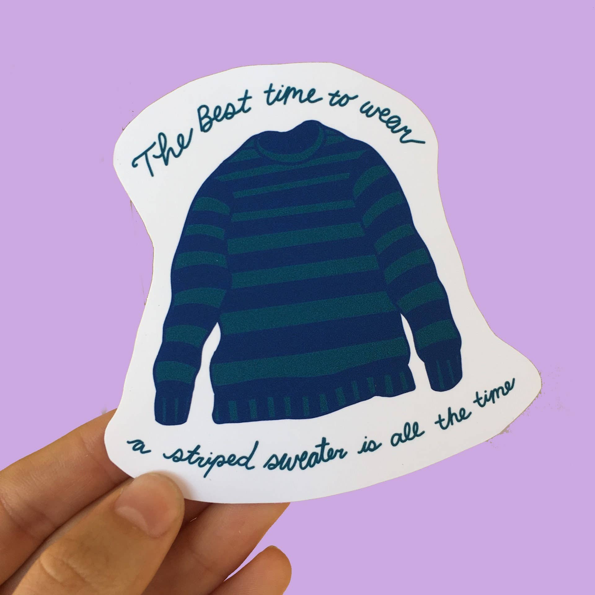 The Best Time to Wear a Striped Sweater Sticker - homesewn