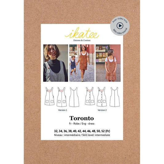 Toronto - Pinafore Dress - Women 32 - 52 - Ikatee Patterns - homesewn