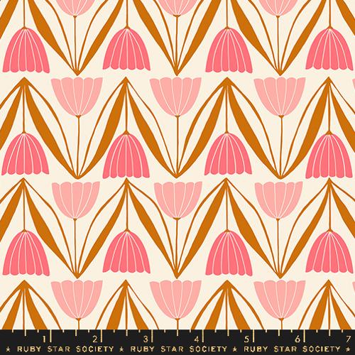 Tulips - Natural - Endpaper - homesewn