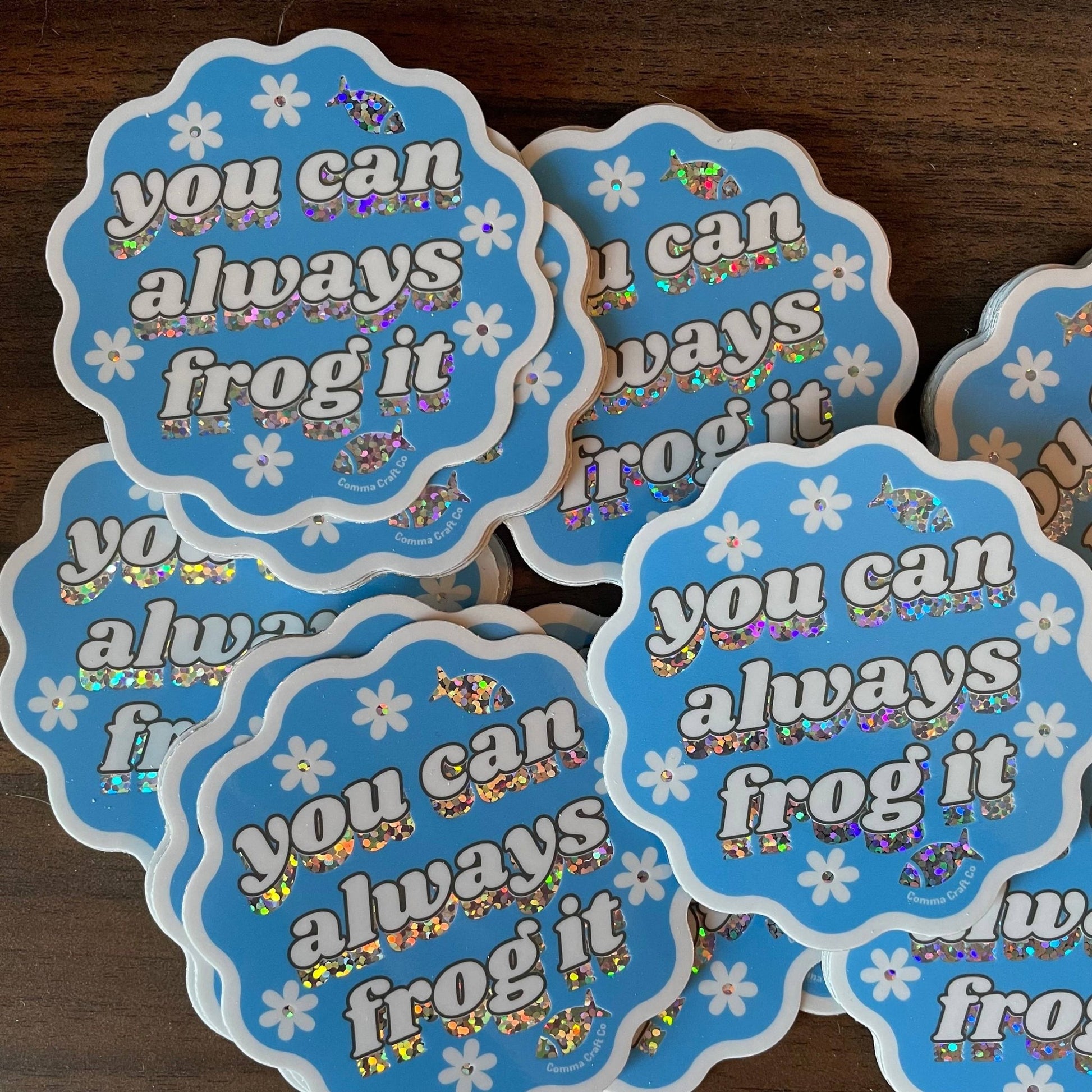 Vinyl Sticker - You Can Always Frog It - Yarn Colorful - homesewn