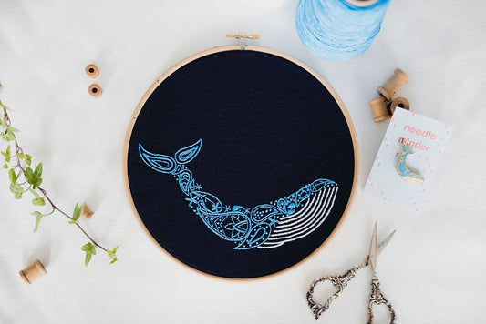 Whale Embroidery Kit - homesewn