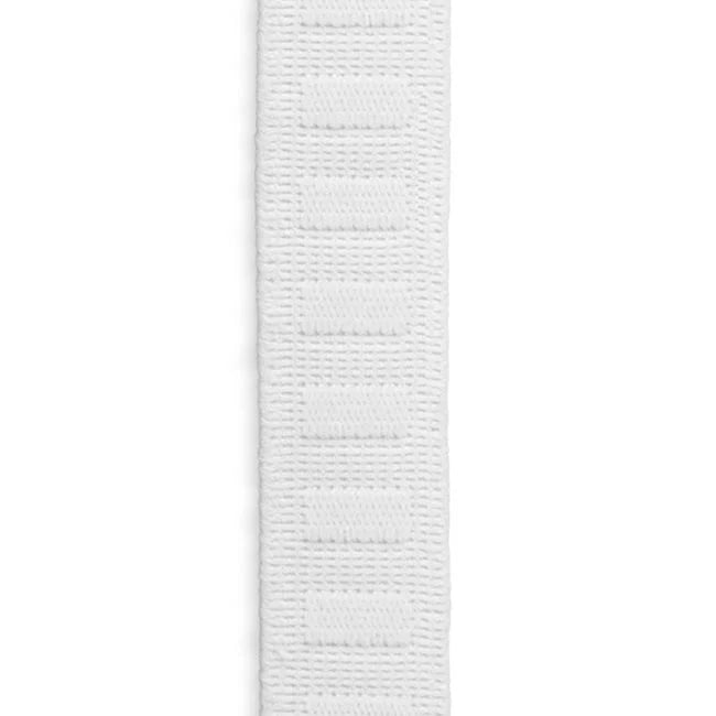 White Non - Roll Elastic 1" - homesewn