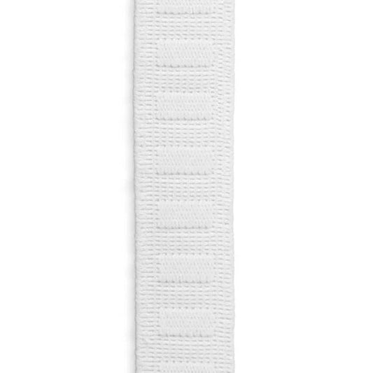 White Non - Roll Elastic 1" - homesewn