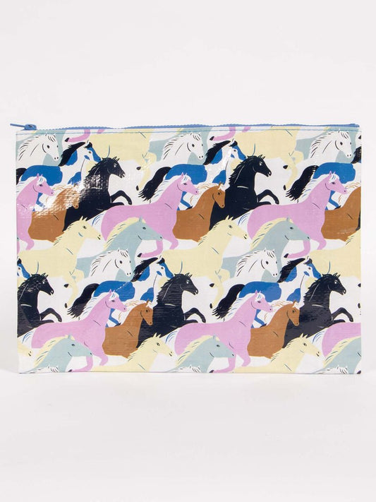 Wild Horses Jumbo Pouch - homesewn