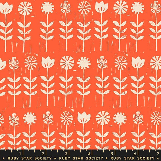 Wildflowers - Orange fabric - Darlings 2 - homesewn