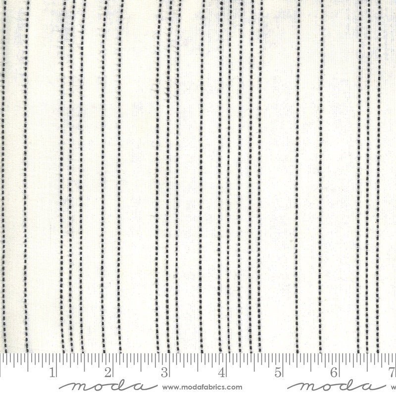 Woven Stripe Ivory - Low Volume - Mode - homesewn