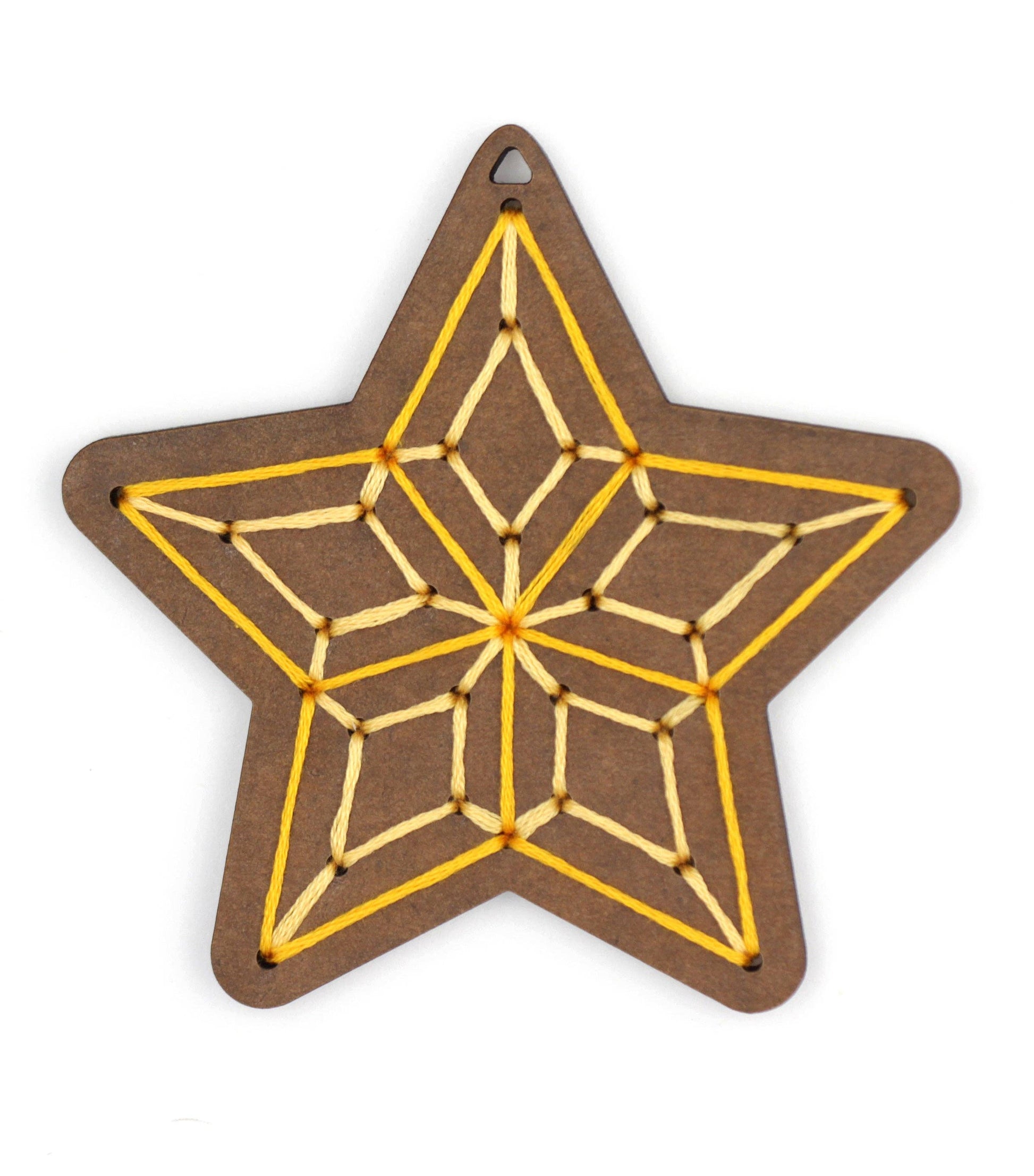 Gingerbread Star - DIY Stitched Ornament Kit - homesewn